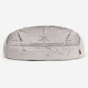 Pouf Canapé Bubble - Fausse Fourrure Lapin Gris clair