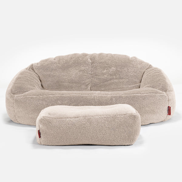 Pouf Canapé Bubble - Fausse Fourrure Nounours Vison 01