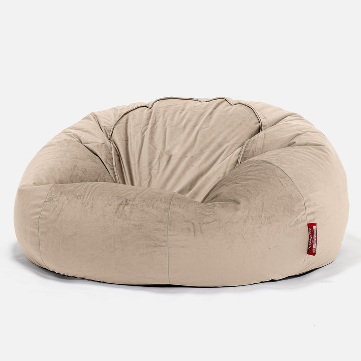 Pouf Canapé Classique - Velours Vison 01