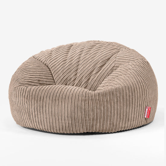 Canapé Pouf pour Enfant 6-14 ans - Côtelé Sable 02