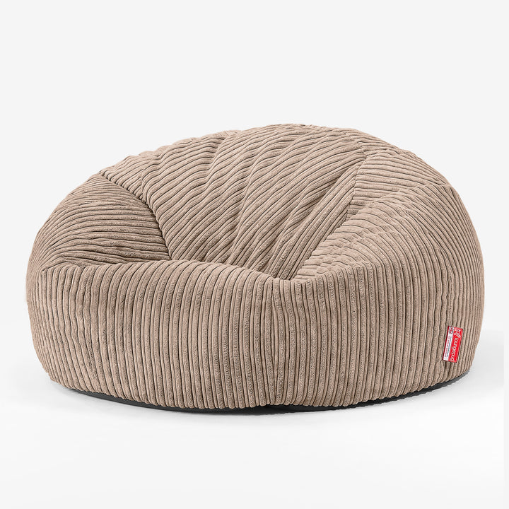 Canapé Pouf pour Enfant 6-14 ans - Côtelé Sable 02