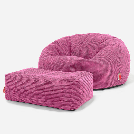 Canapé Pouf pour Enfant 6-14 ans - Pompon Rose 03