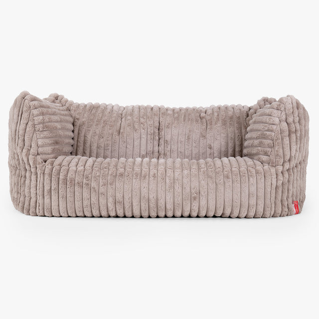 Pouf Canapé Ruben - Velours Côtelé Ultra Pelucheux Vison 01