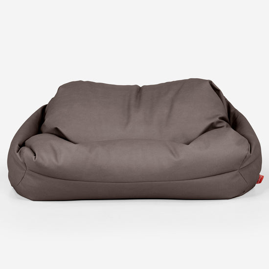 Pouf Canapé Sabine - Cuir Végan Chocolat 02