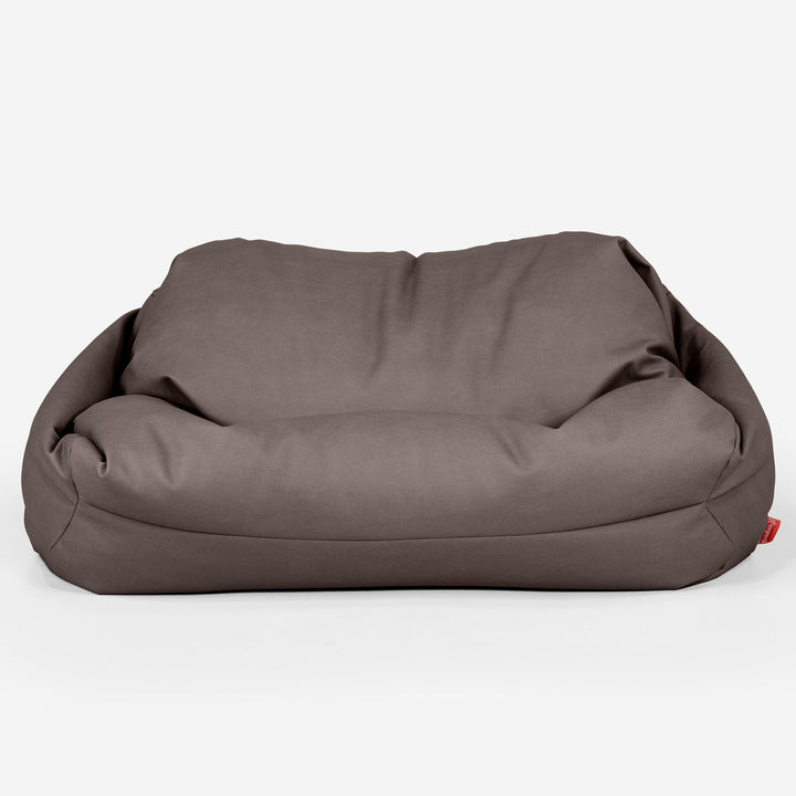 Pouf Canapé Sabine - Cuir Végan Chocolat 02