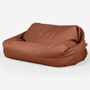 Pouf Canapé Sabine - Cuir Végan Marron