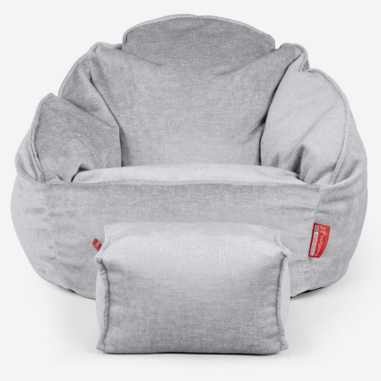 Pouf Chaise Bubble - Chenille Gris 02