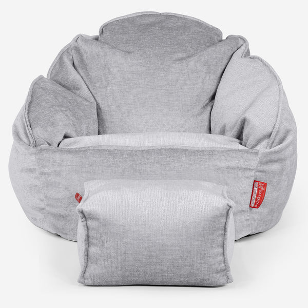 Pouf Chaise Bubble - Chenille Gris 01