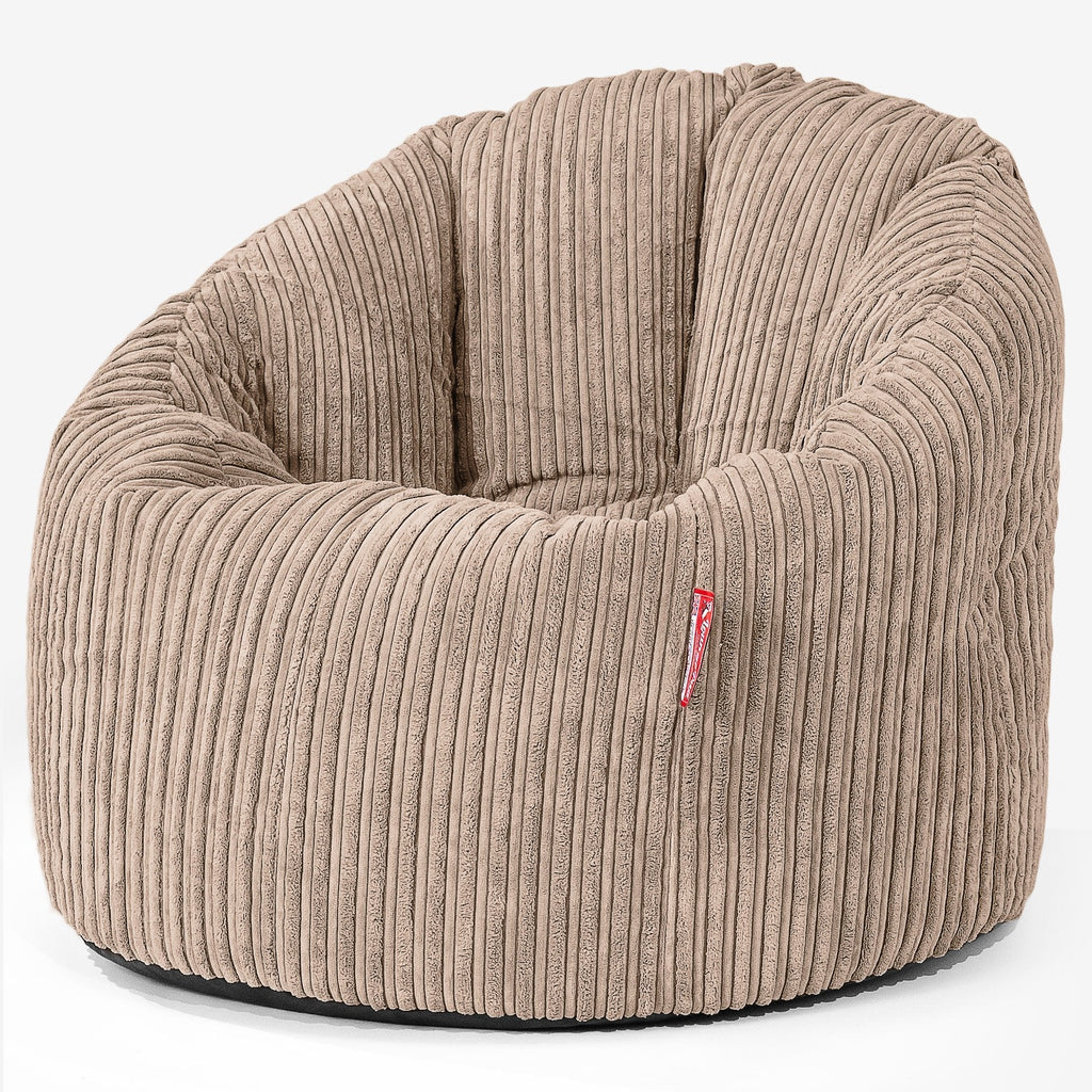 Pouf Chaise Design - Côtelé Sable 01