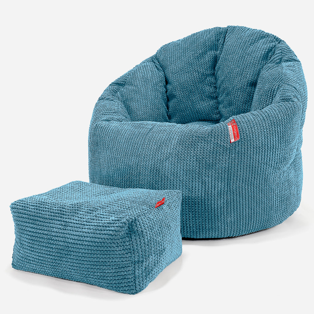 Pouf Chaise Design - Pompon Mer Égée 02