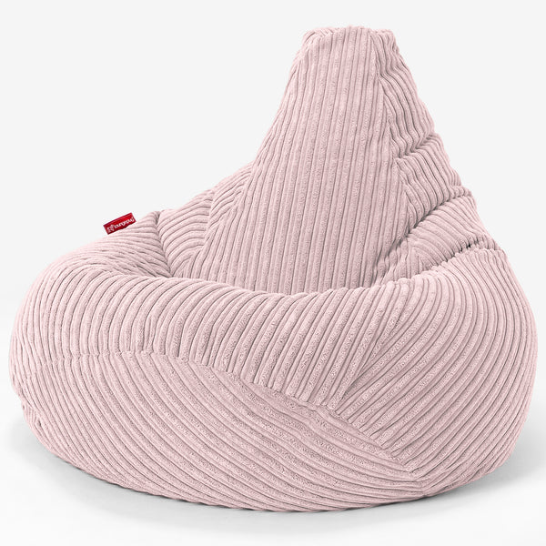 Pouf Gamer pour Enfant 6-14 ans - Côtelé Rose 01