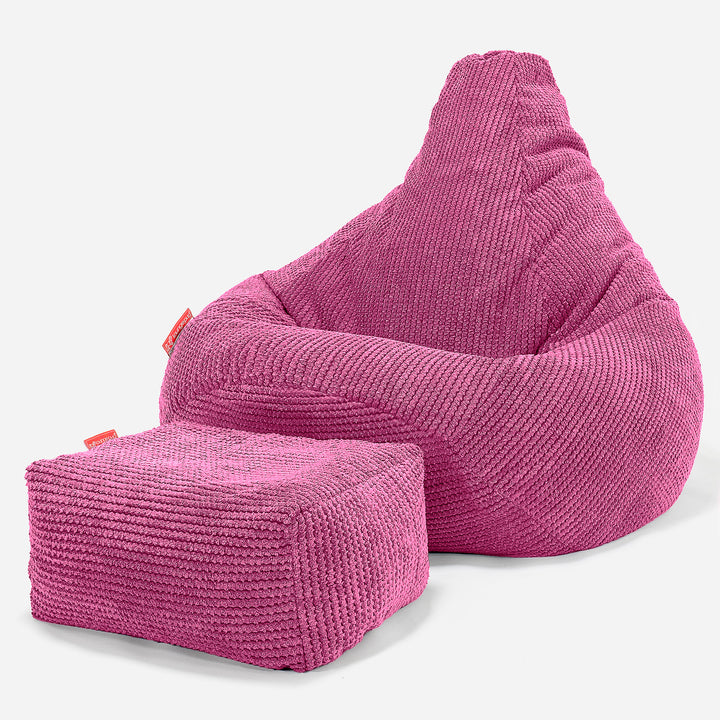 Pouf Gamer pour Enfant 6-14 ans - Pompon Rose 03