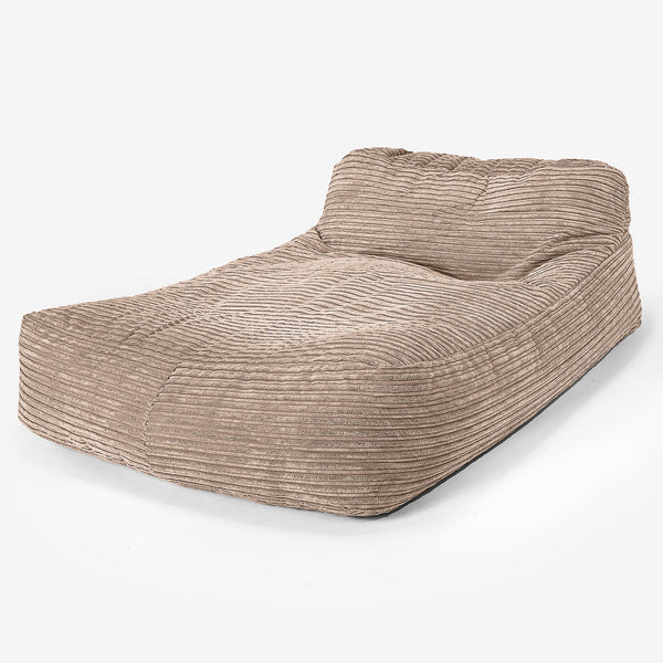 Chaise Longue (2 Personnes) - Côtelé Sable 01