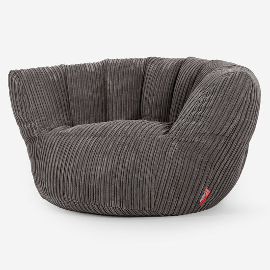 Pouf Charles Vintish - Côtelé Anthracite 01