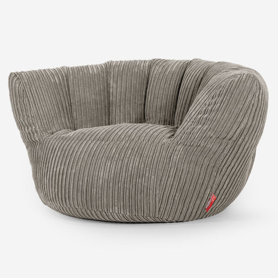 Pouf Charles Vintish - Côtelé Vison 01