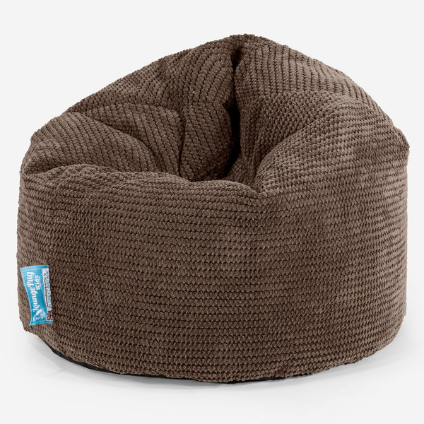 Pouf Enfant 2-6 ans - Pompon Chocolat 01