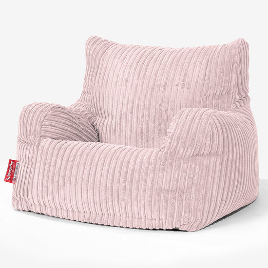 Joséphine Pouf Fauteuil Design - Côtelé Rose 01
