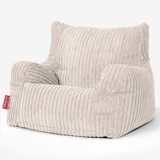 Joséphine Pouf Fauteuil Design - Côtelé Ivoire 01