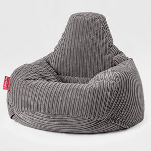 Pouf en Forme de Goutte - Côtelé Anthracite