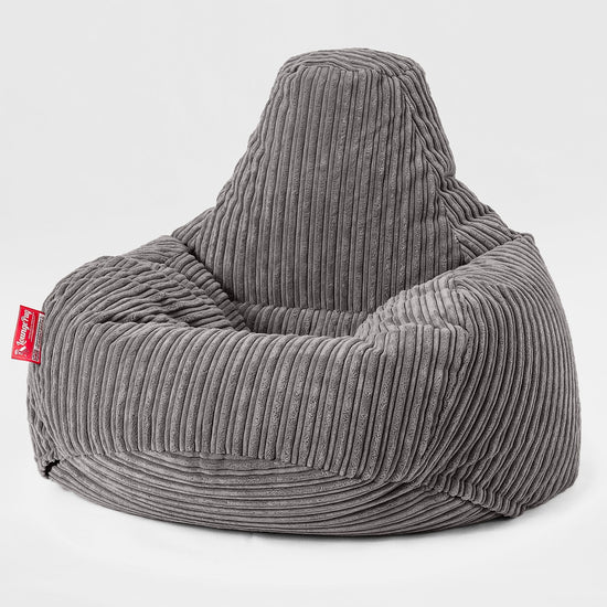 Pouf en Forme de Goutte - Côtelé Anthracite 01