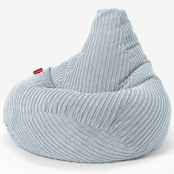Pouf Poire Gamer - Côtelé Bébé Bleu 01
