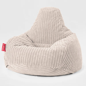 Pouf en Forme de Goutte - Côtelé Ivoire
