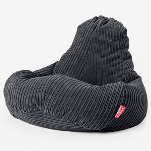 Pouf Gamer Ultra Lux - Côtelé Noir