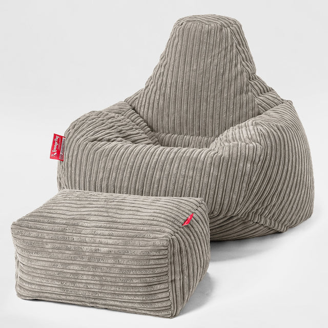 Pouf en Forme de Goutte - Côtelé Vison 02