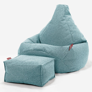 Pouf Poire Gamer - Interalli Laine Aqua