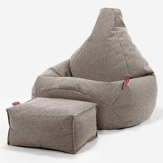 Pouf Poire Gamer - Interalli Laine Biscuit 01