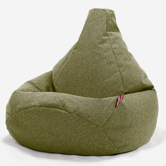 Pouf Poire Gamer - Interalli Laine Vert Acide 02