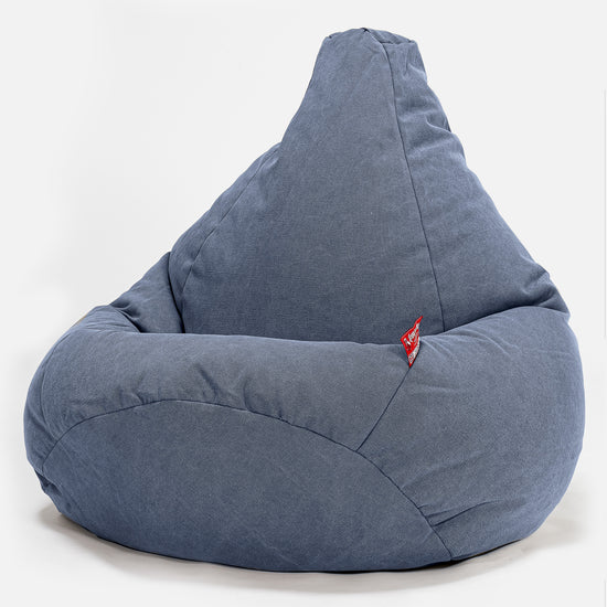 Pouf Poire Gamer - Stonewashed Bleu Marine 02
