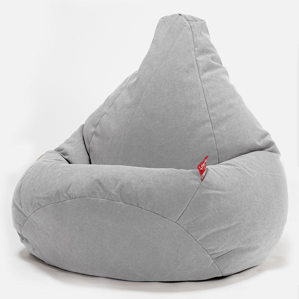 Pouf Poire Gamer - Stonewashed Gris 01