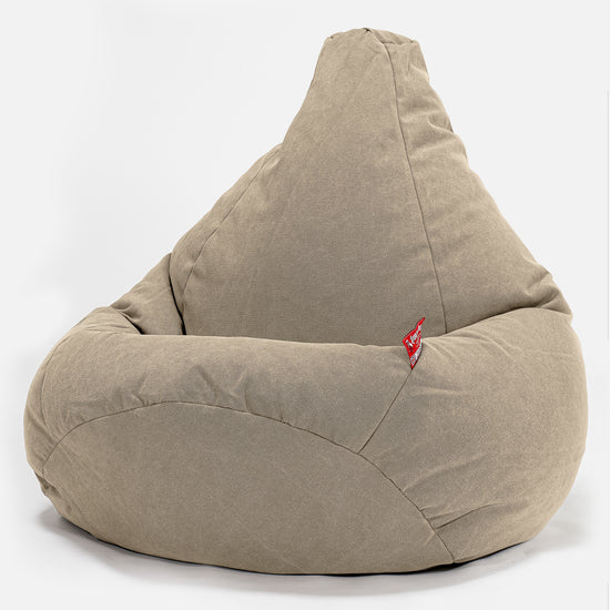 Pouf Poire Gamer - Stonewashed Terre Marron 02