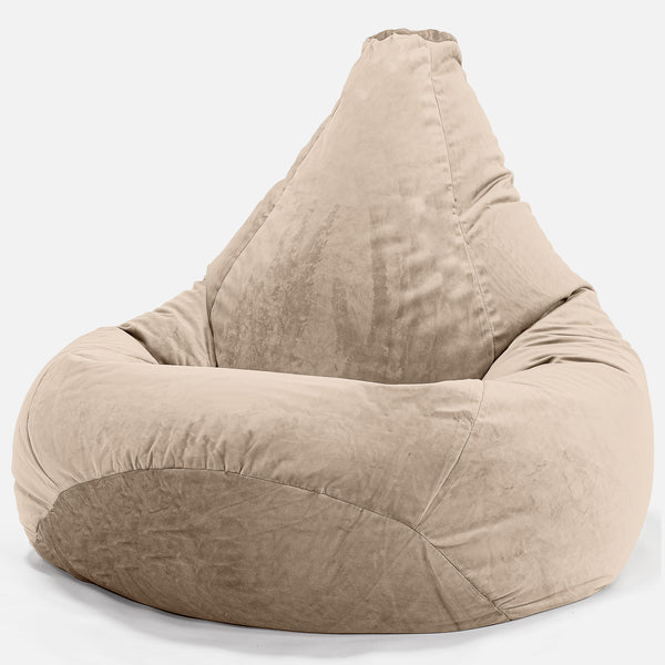 Pouf Poire Gamer - Velours Vison 01