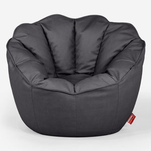 Pouf Fauteuil Natalia Sacco - Cuir Végan Noir