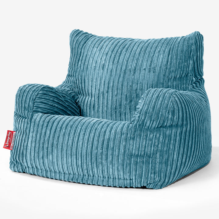 Pouf Fauteuil pour Ados 6-14 ans - Côtelé Mer Égée 02