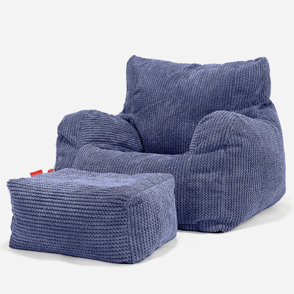 Pouf Fauteuil pour Ados 6-14 ans - Pompon Violet 01