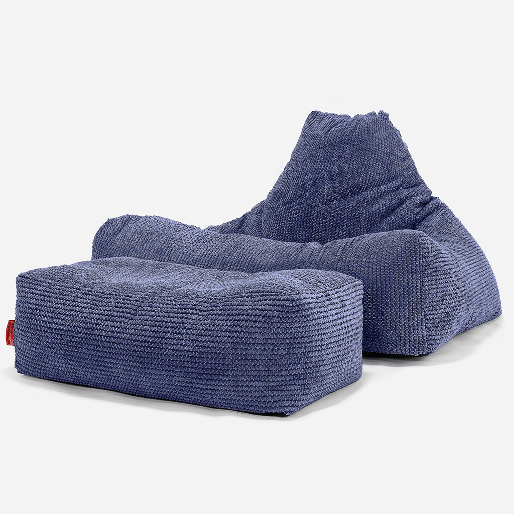 Pouf Fauteuil Relax - Pompon Violet 02