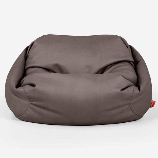 Pouf Fauteuil Sabine - Cuir Végan Chocolat 02