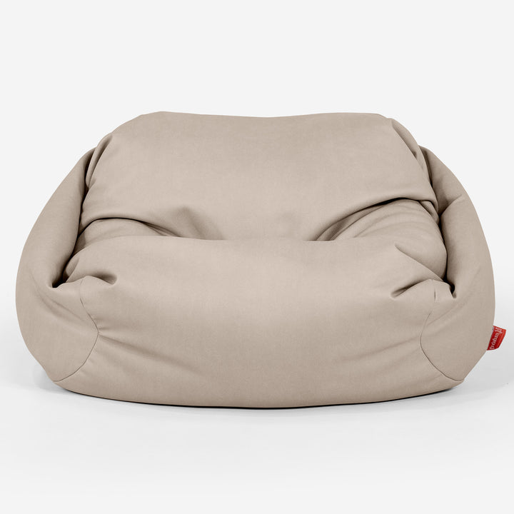 Pouf Fauteuil Sabine - Cuir Végan Ivoire 02