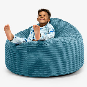 Pouf Géant Câlinou pour Enfants 3-8 ans - Côtelé Mer Égée