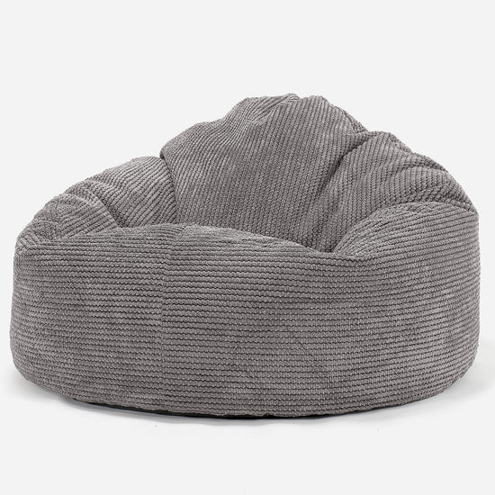Pouf Géant Câlinou pour Enfants 3-8 ans - Pompon Anthracite 02
