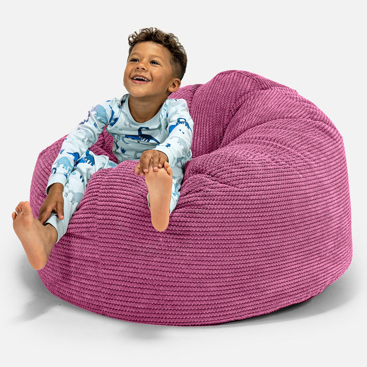 Pouf Géant Câlinou pour Enfants 3-8 ans - Pompon Rose 01