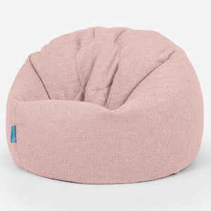 Pouf Poire Classique Enfant 1-5 ans - Bouclé Rose
