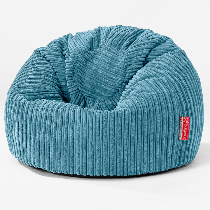 Pouf Poire Classique Enfant 1-5 ans - Côtelé Mer Égée 01