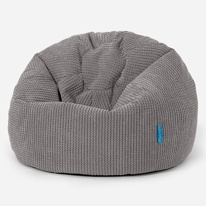 Pouf Poire Classique Enfant 1-5 ans - Pompon Anthracite 01