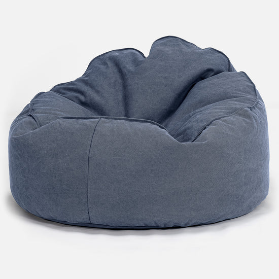 Pouf Poire, Archi - Stonewashed Bleu Marine 01