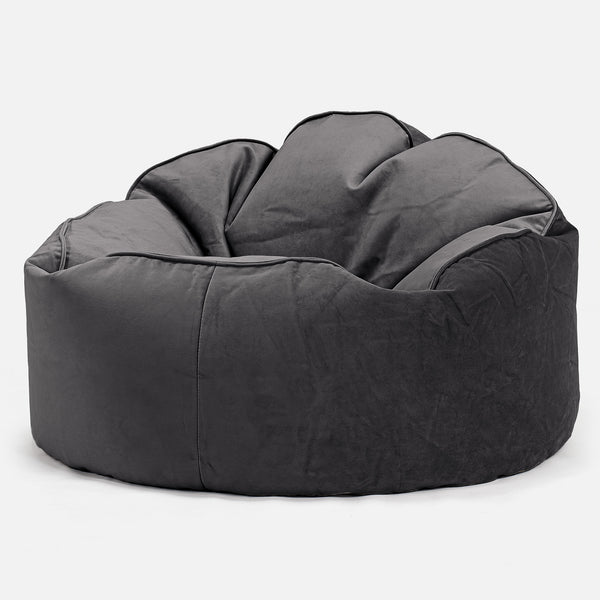 Pouf Poire, Archi - Velours Anthracite 01