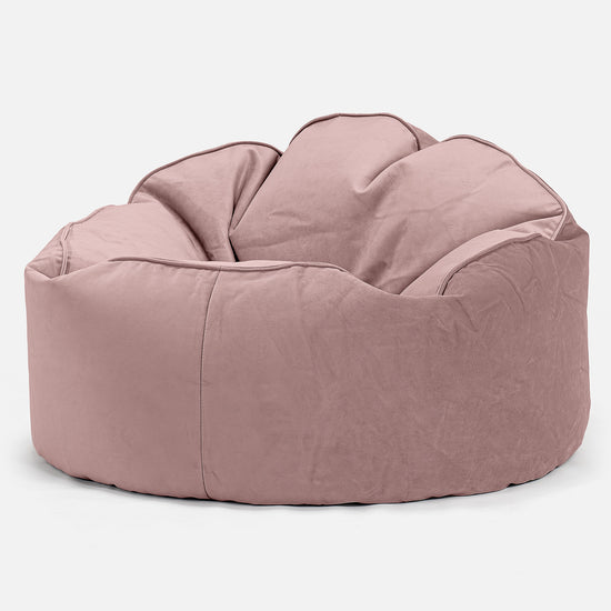 Pouf Poire, Archi - Velours Rose 01